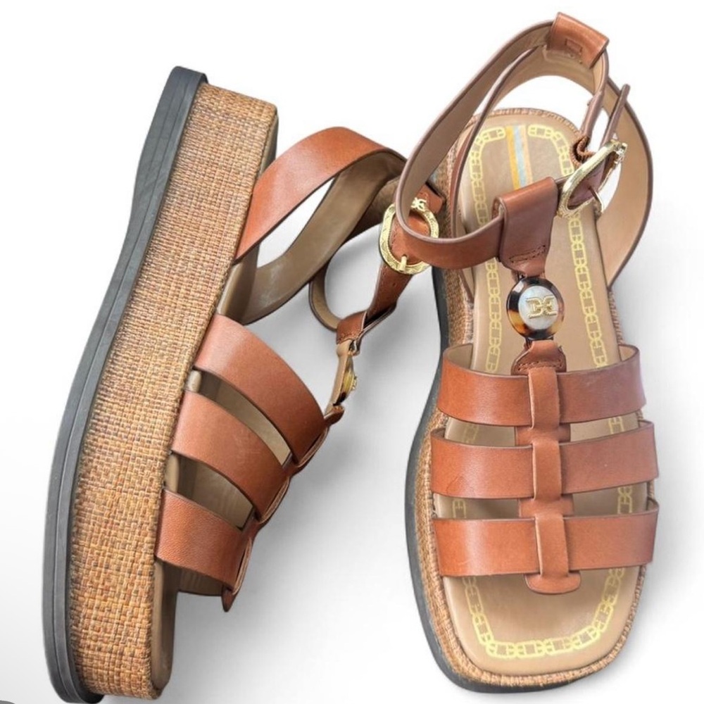 Sam Edelman | sz 7.5   Naima Ankle-Strap Platform Gladiator Sandals